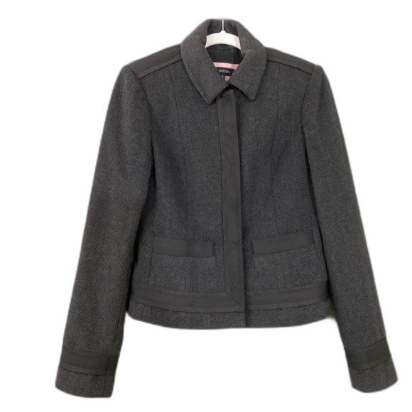 Pink Tartan wool blend Blazer women’s  Size 2 snap buttons preppy career office - Picture 1 of 13